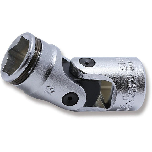 Ko-ken 3441M-13 3/8 Sq. Dr. Universal Socket  13mm Nut Grip Length 48mm