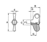 JERGENS WING NUT 3/8-16, ERGOSTYLE - 34453