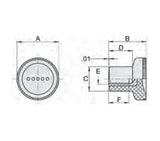JERGENS KNOB, KNURLED, 10-32, ERGOSTYLE - 34490