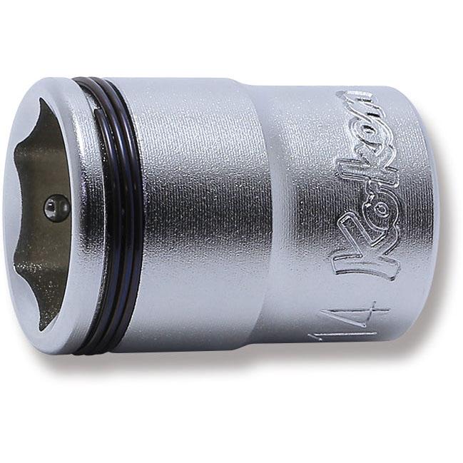 Ko-ken 3450M-14 3/8 Sq. Dr. Socket  14mm Nut Grip Length 27mm
