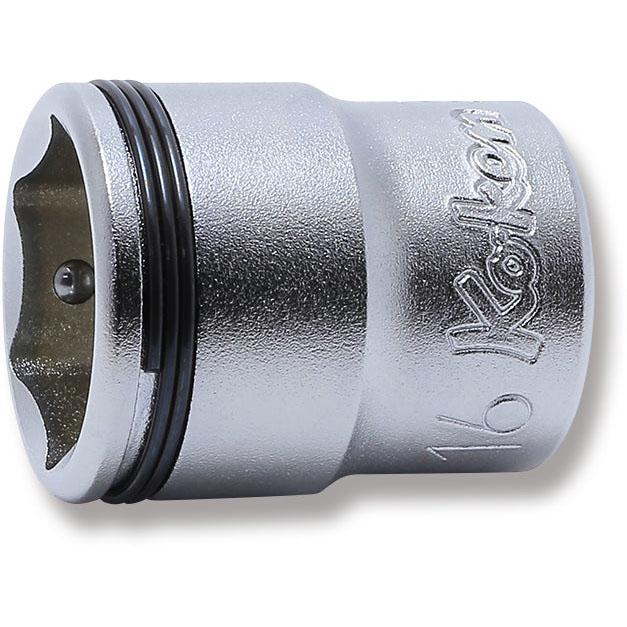 Ko-ken 3450M-16 3/8 Sq. Dr. Socket  16mm Nut Grip Length 27mm