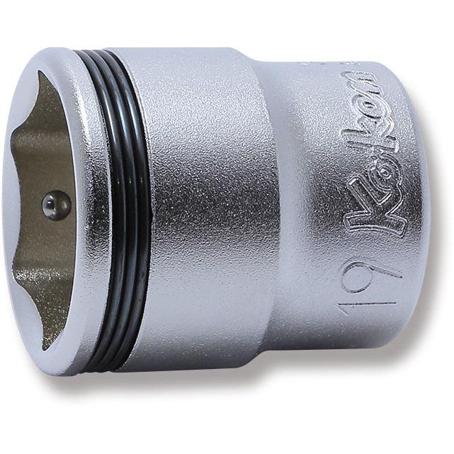 Ko-ken 3450M-19 3/8 Sq. Dr. Socket  19mm Nut Grip Length 29mm