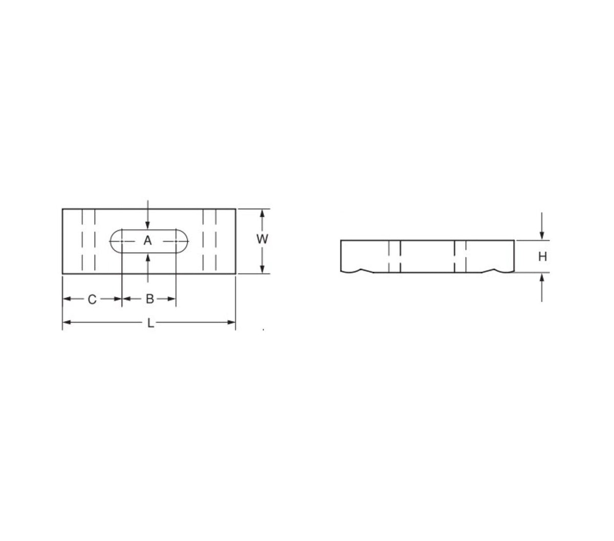 JERGENS STRAP CLAMP, DOUBLE END RADIUS - 36730