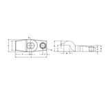 JERGENS STRAP CLAMP, 203MM, TAPPED GOOSENECK - 37266