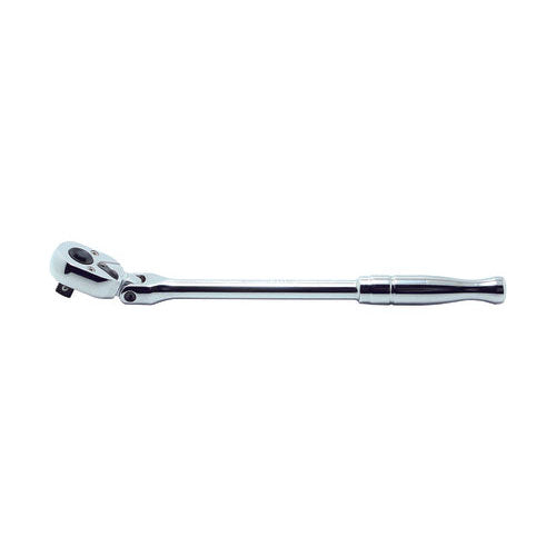 Ko-ken 3774PB 3/8 Sq. Dr. Ratchet Handle  24 teeth Flexible Head Length 265mm Push Button Polished Handle