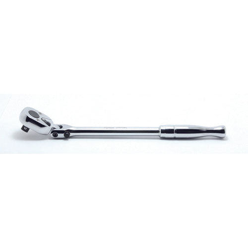 Ko-ken 3774PL 3/8 Sq. Dr. Ratchet Handle  24 teeth Locking Flexible Head Length 265mm  Polished Handle