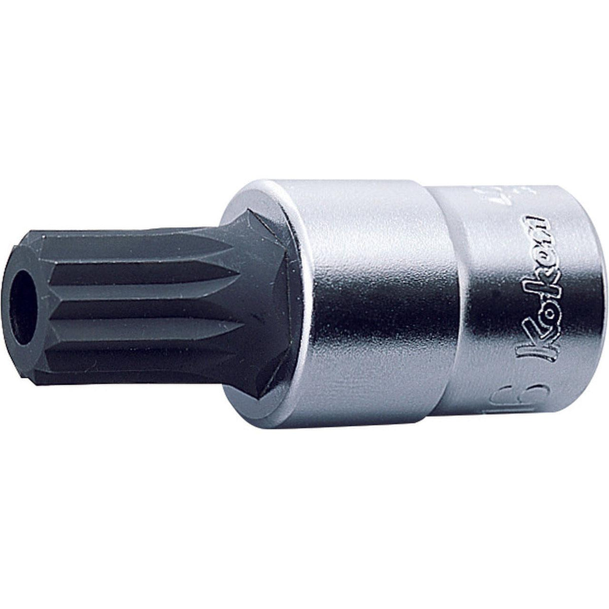 Ko-ken 4020.60-MH16 1/2 Sq. Dr. Bit Socket XZN MH16 Triple Square Length 60mm with Hole