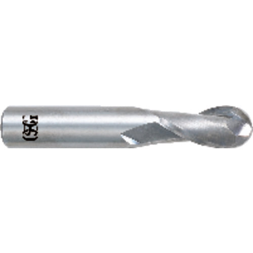 OSG USA, Inc. TP374021575BN 4 mm Dia. ?4 mm Shank ?14 mm DOC ?51 mm OAL, Carbide Bright, 2 Flute, Round, Ballnose End Mill