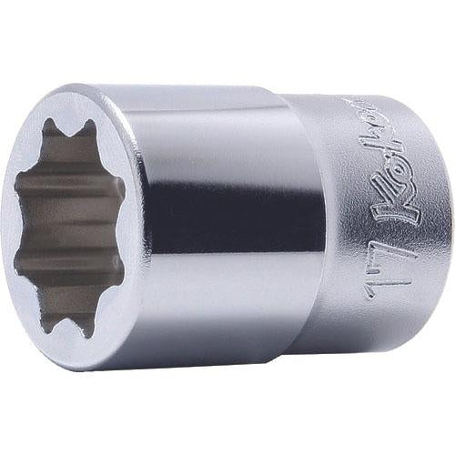 Ko-ken 4109M-19 1/2 Sq. Dr. Socket  19mm Double Square Length 40mm For Lubrication service