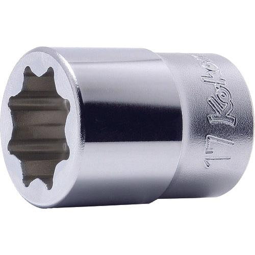 Ko-ken 4109M-17 1/2 Sq. Dr. Socket  17mm Double Square Length 40mm For Lubrication service