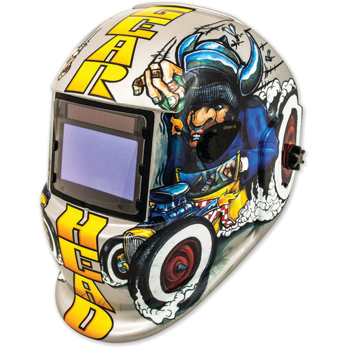 Titan KP8241290 #41290 - Solar Powered Auto Darkening Welding Helment; Gearhead Graphics