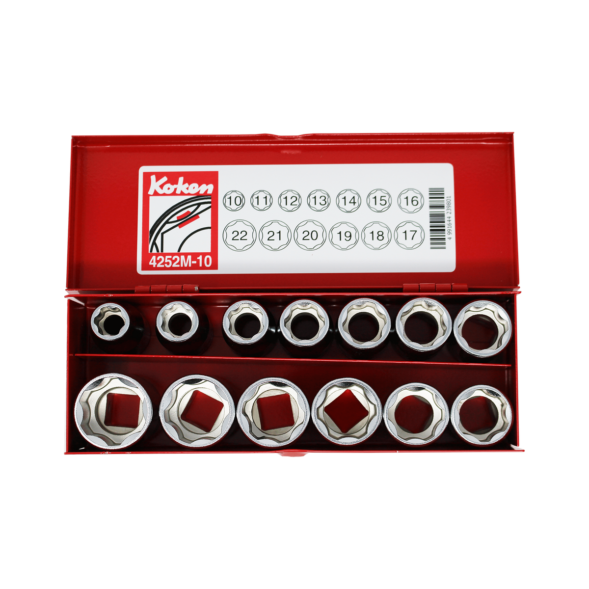 Ko-ken 4252M-10 1/2 Sq. Dr. Socket set   Surface   13 pieces