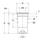 JERGENS THREADED CLAMPING MODULE, K2, PNEU - 427286