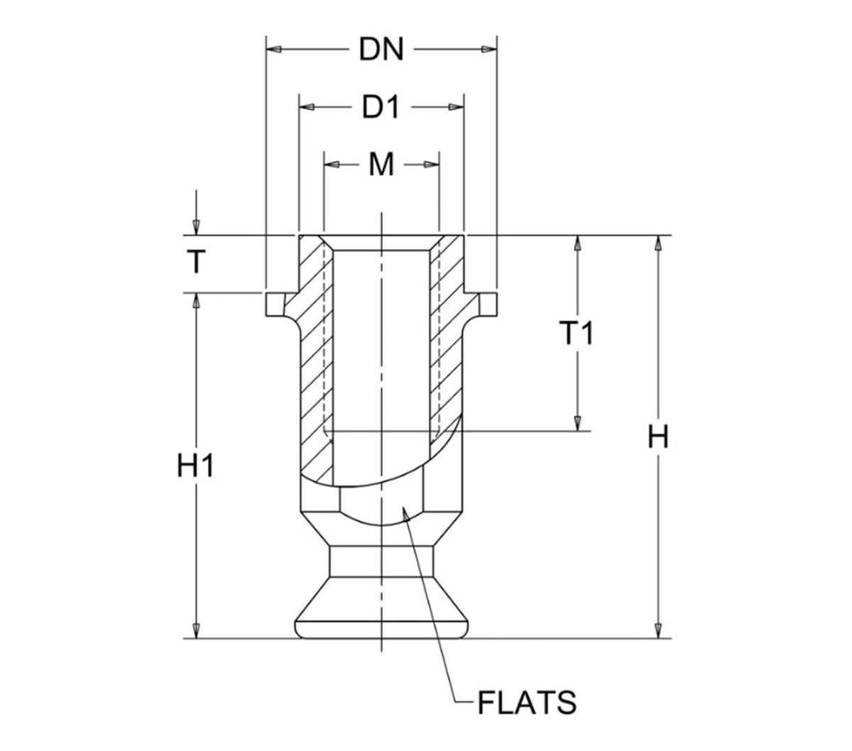JERGENS CLAMPING NIPPLE FOR CLAMPING MODULES KO2, UNDERSIZED NIPPLE, CLEARANCE STUD - 427344