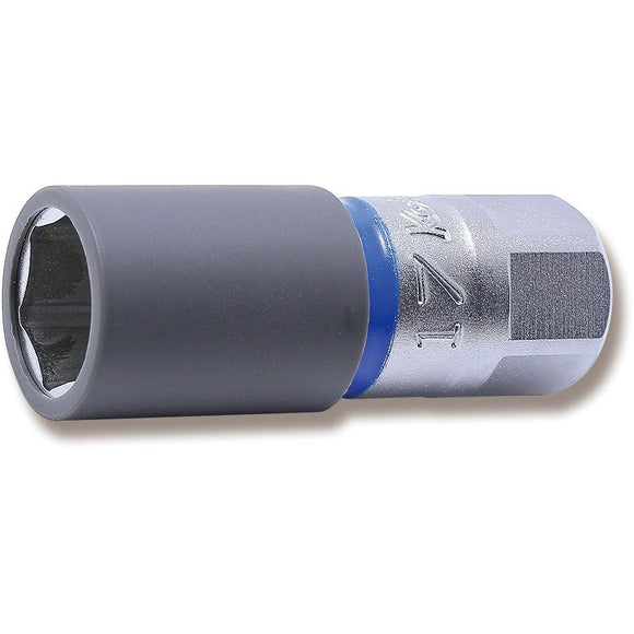 Ko-ken 4300PMZ.65-17 1/2 Sq. Dr. Wheel Nut Socket  17mm Extra Thin walled Length 65mm Color coded Protector