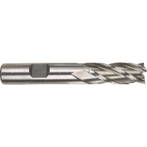 Morse Cutting Tools MT2243034 5/8" x 1/2" x 1 3/8" x 3 3/8" 4 Flute Single End HSS Finishing Center Cutting End Mill-Uncoated Series/List #4550