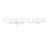 JERGENS VISE PLATE, 8 X 20, 6IN VISE, BLACK ANODIZE FINISH - 49449