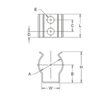 JERGENS SPRING CLIP, 3/4, SIDE-PULL - 47334