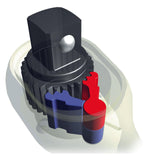 Ko-ken 4750JB 1/2 Sq. Dr. Ratchet Handle  30 teeth  Length 250mm Push Button Plastic Handle