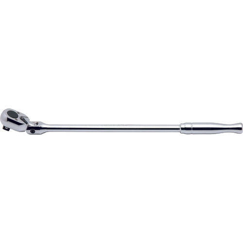 Ko-ken 4774P-450 1/2 Sq. Dr. Ratchet Handle  24 teeth Flexible Head Length 450mm  Polished Handle