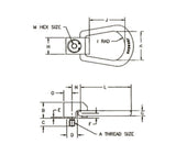 JERGENS HOIST RING, SIDE SWVL, M20, 2290 KG LOAD CAPACITY - 47854