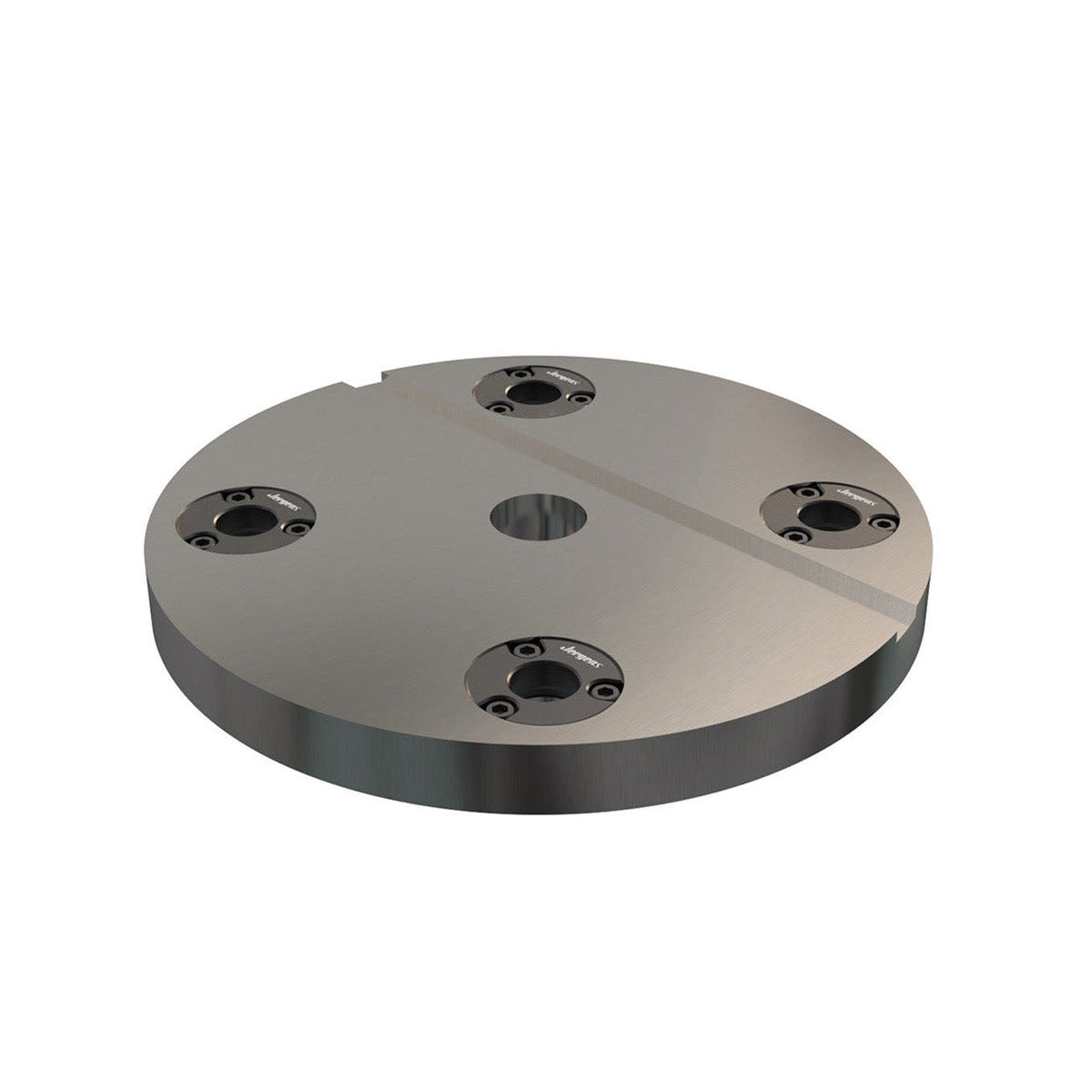 JERGENS SUBPLATE, STEEL,8IN DIA X .75, 6IN DIA PATTERN, 16MM FM BSHNG - 49107