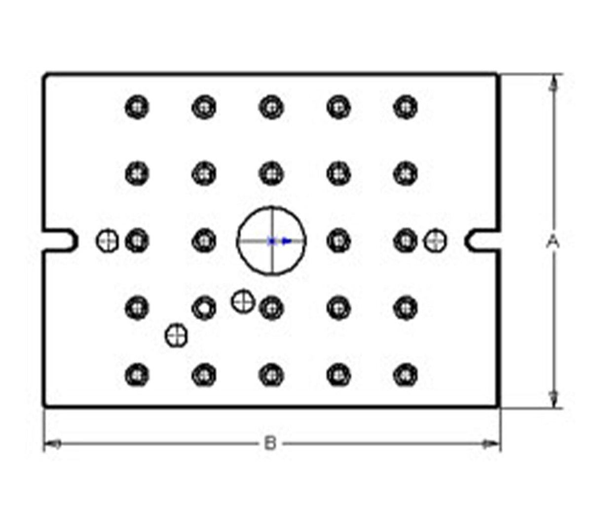 JERGENS SUBPLATE, 5 AXIS, 400MM STEEL QLS, FOR SQUARE PALLET, 35MM X 400MM X 400MM - 5SP400S
