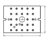 JERGENS SUBPLATE, 5 AXIS, 500MM STEEL QLS, FOR SQUARE PALLET, 35MM X 500MM X 500MM - 5SP500S