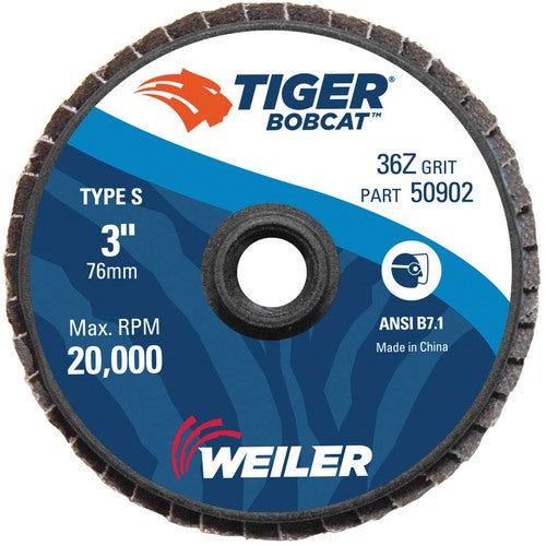 Weiler MK5150902 3"-36 Grit - Zirconia Quick Change Flap Disc