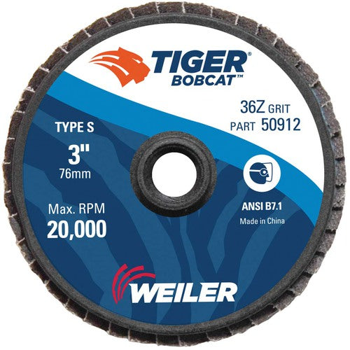 Weiler MK5150912 3"-36 Grit - Zirconia Quick Change Flap Disc