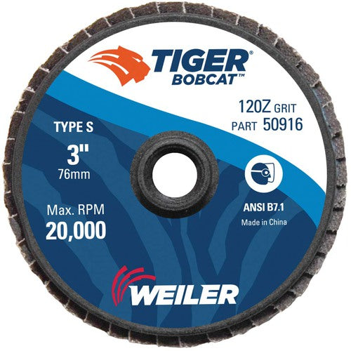 Weiler MK5150916 3"-120 Grit - Zirconia Quick Change Flap Disc