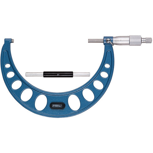 Fowler NA5552240006 5 - 6" Measuring Range - 0.0001" Graduation - Ratchet Thimble - Carbide Face - Outside Micrometer