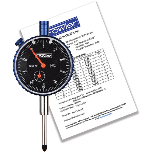 Fowler NA55525201101 Dial Indicator - 1.0 mm Total Range-0-100 Dial Reading - AGD 2