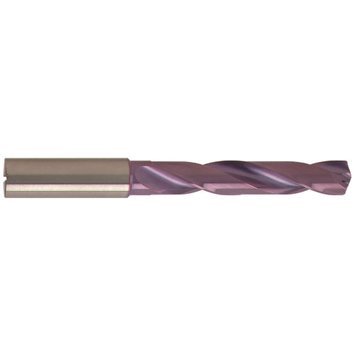 Guhring GD1155110057000 5.7 mm Dia. × 6 mm Shank × 44 mm Flute Length × 82 mm OAL, 5xD, 140°, nano-FIREX, 2 Flute, Coolant Thru, Round Solid Carbide Drill