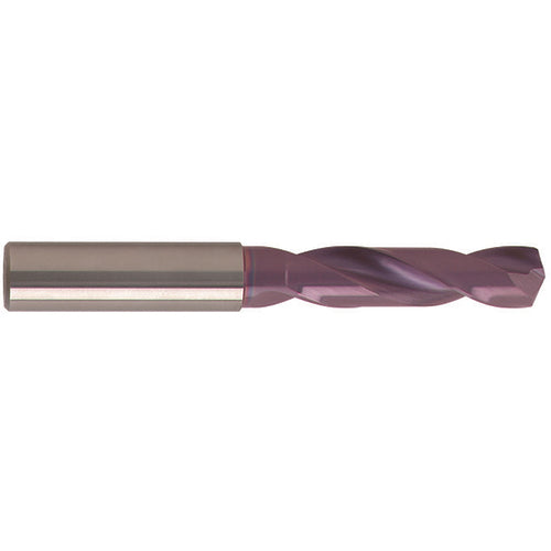 Guhring GD1155100140000 14 mm Dia. × 14 mm Shank × 60 mm Flute Length × 107 mm OAL, 3xD, 140°, nano-FIREX, 2 Flute, Coolant Thru, Round Solid Carbide Drill