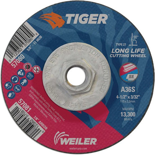 Weiler MK5157080 4-1/2X3/32 TIGER TYPE 27 CUT