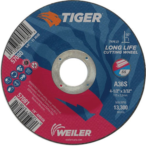 Weiler MK5157081 4-1/2X3/32 TIGER TYPE 27 CUT