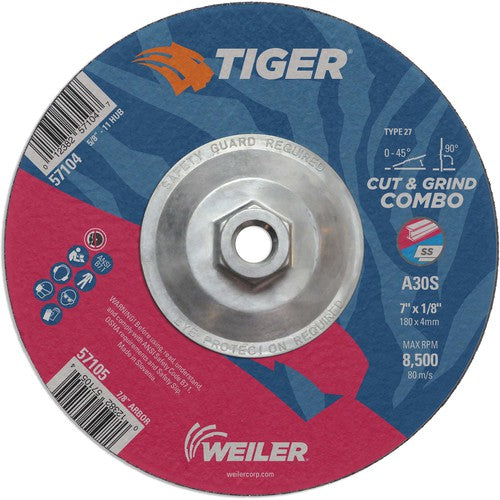 Weiler MK5157104 7X1/8 A30S A/O T27 COMBO WHEEL