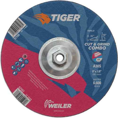 Weiler MK5157106 9X1/8 A30S A/O T27 COMBO WHEEL