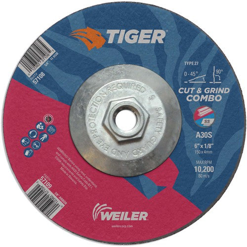 Weiler MK5157108 6X1/8 A30S A/O T27 COMBO WHEEL