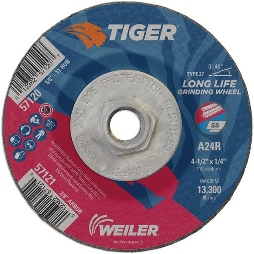 Weiler MK5157120 4-1/2X1/4 TIGER TYPE 27 GRIND