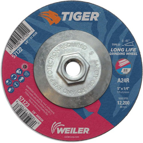 Weiler MK5157122 5X1/4 A24R A/O T27 GRIND WHEEL