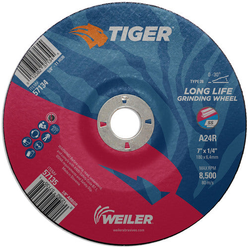 Weiler MK5157135 7X1/4X7/8 A24R A/O T28 GRIND WHL
