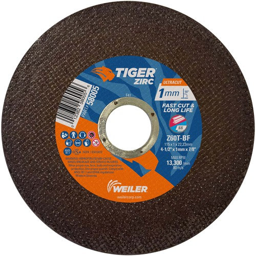 Weiler MK5158005 4-1/2X1MM TIGER ZIRC ULTRACUT