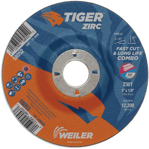 Weiler MK5158053 5X1/8X7/8 Z30T ZIRC T27 COMBO WHL