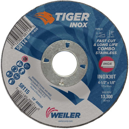 Weiler MK5158115 4-1/2X1/8 TIGER INOX TYPE 27