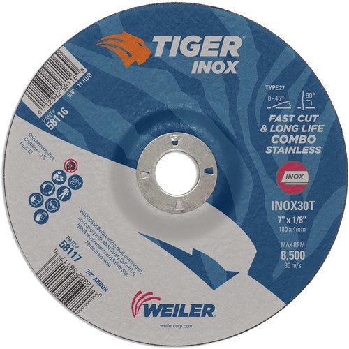 Weiler MK5158117 7-1/8X1/8 TIGER INOX TYPE 27 COMBO