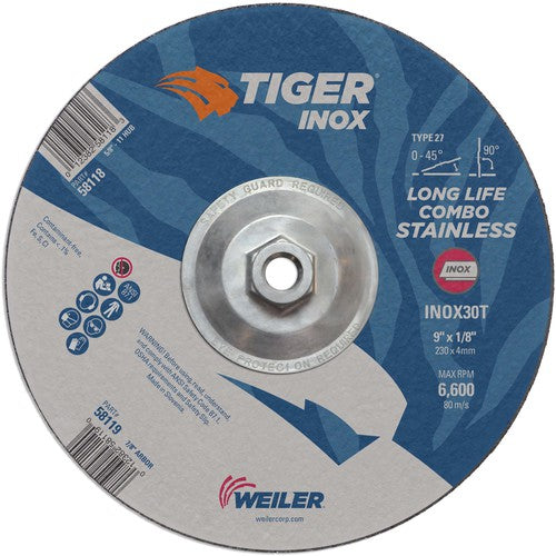 Weiler MK5158118 9X1/8 TIGER INOX TYPE 27 COMBO WHL