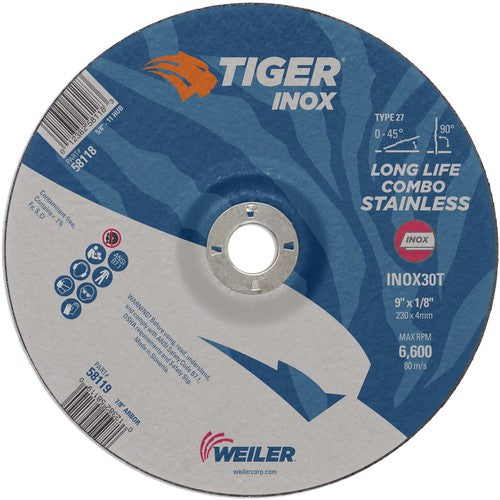 Weiler MK5158119 9X1/8 TIGER INOX TYPE 27 COMBO WHL