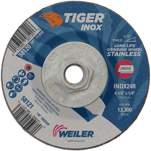 Weiler MK5158120 4-1/2X1/4 TIGER INOX TYPE 27